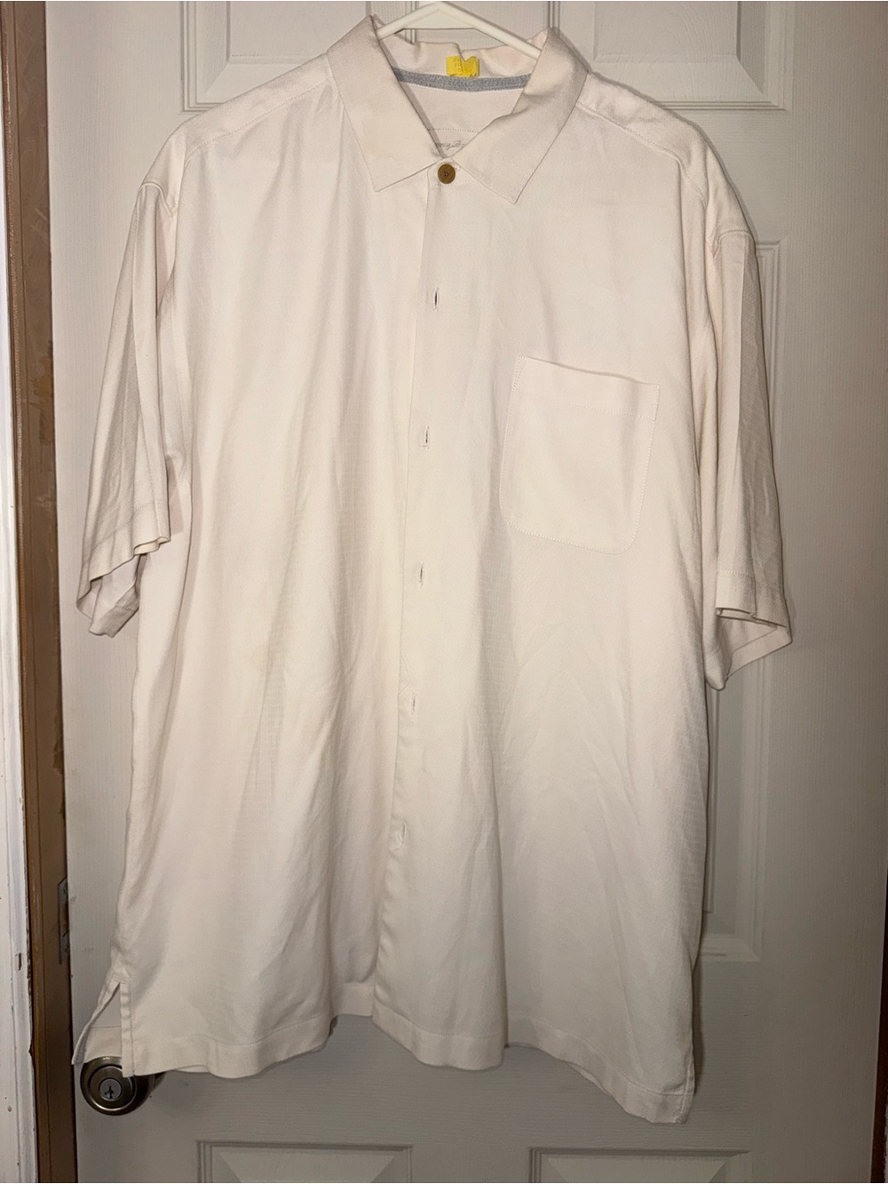 Tommy Bahama Men's Ivory Short-Sleeve Button-Down Shirt